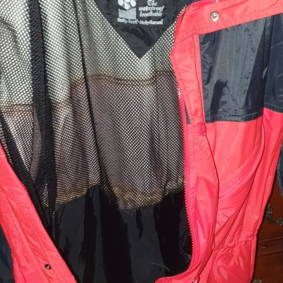Men's Helly Hansen Colorblock Waterproof Rain Parka sz Med - Picture 5 of 6